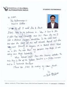 embedded training student testiminals